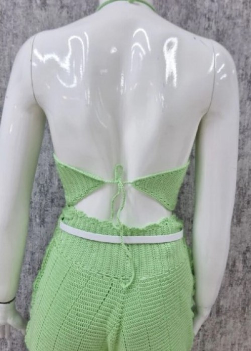 Kadın el örgüsü askılı büstiyer