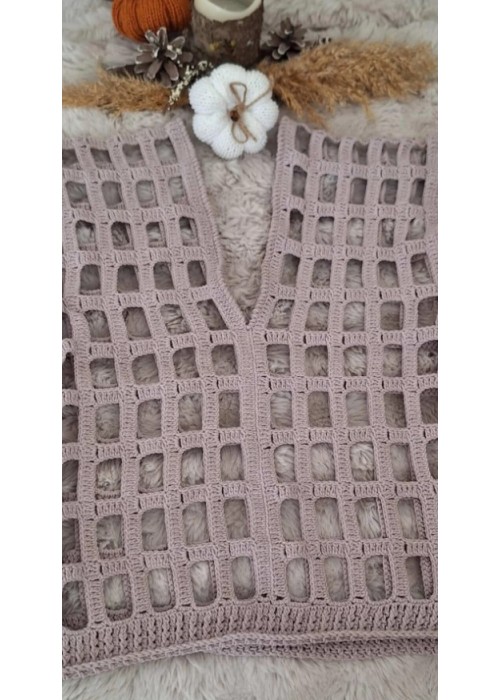 Pamuk İp Lila Renk Yazlık Bluz