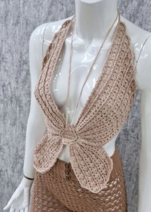 Toz Pembe Kelebek Üst