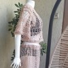 KADIN YAZLIK ÖRGÜ BLUZ VE ETEK HAND MADE