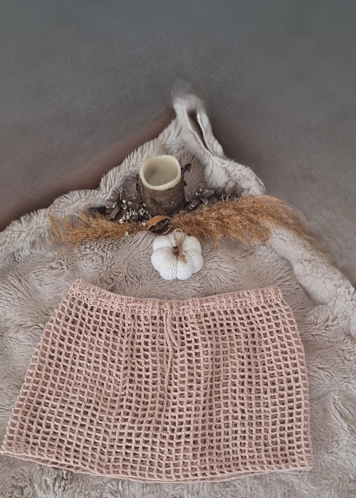 KADIN YAZLIK ÖRGÜ BLUZ VE ETEK HAND MADE