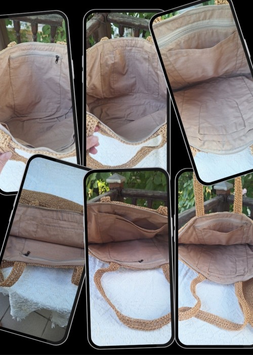 KADIN EL ÖRGÜSÜ YAZLIK KAĞIT İP DOĞAL RENK PLAJ ÇANTASI VE ŞAPKASI