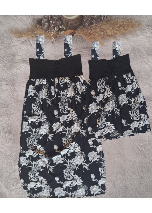 ANNE KIZ KOMBİN SİYAH EL ÖRGÜSÜ YAZLIK ELBİSE