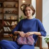 Kadın Ebruli Renk Yumuşak Doğal Rafya Gizli Burslu,Hand Made,El Örgüsü, Yazlık El Çantası,Portföy