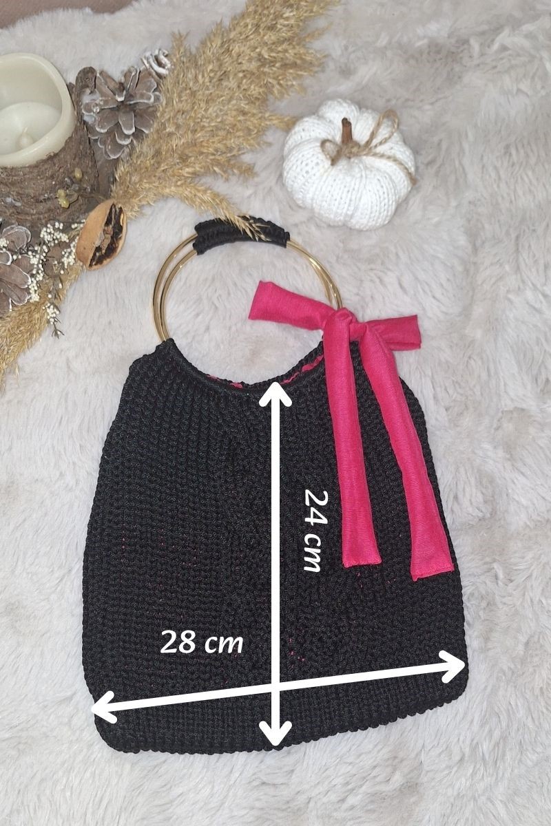 KADIN, SİYAH RENK,PEMBE ASTARLI,METAL SAPLI, EL ÖRGÜSÜ, HAND MADE EL ÇANTASI KADIN, SİYAH RENK,PEMBE ASTARLI,METAL SAPLI, EL ÖRGÜSÜ, HAND MADE EL ÇANTASI