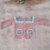 KIZ ÇOCUK PEMBE CEPLİ EL ÖRGÜSÜ HIRKA