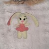 Kadife İp Örgü Amigurumi  pembe krem rengi  Tavşan Bebek Oyuncak