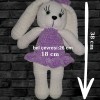 Kadife İp Örgü Amigurumi  Lila rengi  Tavşan Bebek Oyuncak