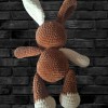 Kadife İp Örgü Amigurumi kahve krem  rengi köpek Bebek Oyuncak