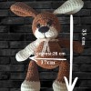 Kadife İp Örgü Amigurumi kahve krem  rengi köpek Bebek Oyuncak