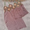 ANNE KIZ KOMBİN PEMBE EL ÖRGÜSÜ YAZLIK ELBİSE