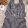 KADIN GRİ RENK PAMUKLU İPTEN HAND MADE EL ÖRGÜSÜ YAZLIK KALIN ASKILI SIRTI BAĞCIKLI BLUZ, BELİ BAĞCIKLI ETEKLİ TAKIM KADIN GRİ RENK PAMUKLU İPTEN HAND MADE EL ÖRGÜSÜ YAZLIK KALIN ASKILI SIRTI BAĞCIKLI BLUZ, BELİ BAĞCIKLI ETEKLİ TAKIM