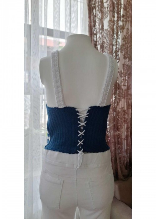 Yazlıkörgü, Askılı Crop Bluz Yazlıkörgü, Askılı Crop Bluz