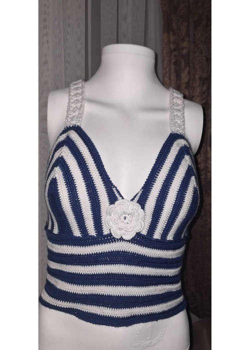 Yazlıkörgü, Askılı Crop Bluz Yazlıkörgü, Askılı Crop Bluz