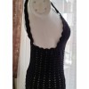 Yazlik Si̇Yah Renk Örgü ,Askili Crop Bluz Yazlik Si̇Yah Renk Örgü ,Askili Crop Bluz
