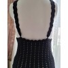 Yazlik Si̇Yah Renk Örgü ,Askili Crop Bluz Yazlik Si̇Yah Renk Örgü ,Askili Crop Bluz
