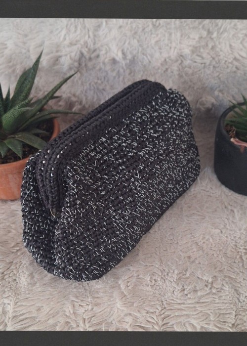 Kadın Siyahkağıt İp Ve Simli İp, Hand Made, El Örgüsü Gizli Burslu Yazlık ,El Çantası, Portföy Kadın Siyahkağıt İp Ve Simli İp, Hand Made, El Örgüsü Gizli Burslu Yazlık ,El Çantası, Portföy
