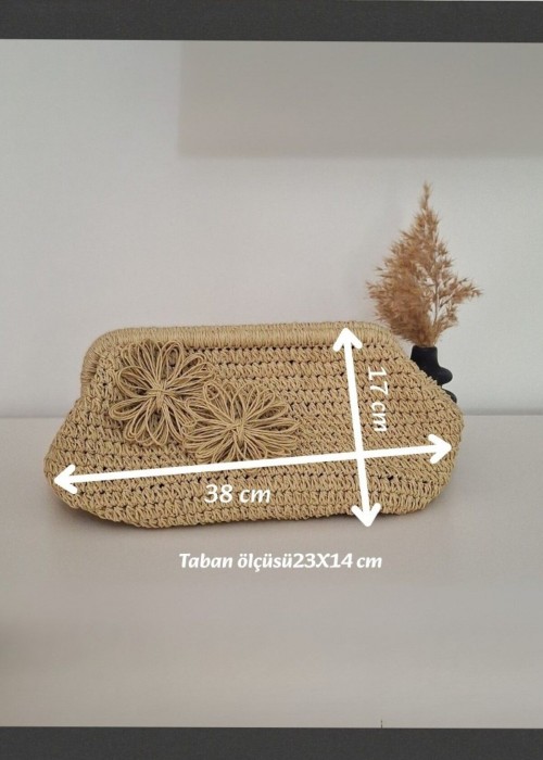 Kadın Bej Gizli Burslu Hand Made, El Örgüsü, Kağıt İpten Yazlık El Çantası, Clutch , Portföy Kadın Bej Gizli Burslu Hand Made, El Örgüsü, Kağıt İpten Yazlık El Çantası, Clutch , Portföy