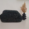 Kadın Siyah Simli Hand Made, El Örgüsü Gizli Burslu Yazlık Clutch Çanta,El Çantası, Portföy Kadın Siyah Simli Hand Made, El Örgüsü Gizli Burslu Yazlık Clutch Çanta,El Çantası, Portföy