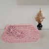 Kadın Pembe Kağıt İp Detaylı Hand Made, El Örgüsü Gizli Burslu Çanta,El Çantası, Portföy Kadın Pembe Kağıt İp Detaylı Hand Made, El Örgüsü Gizli Burslu Çanta,El Çantası, Portföy