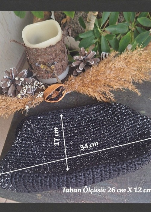 Kadın Siyahkağıt İp Ve Simli İp, Hand Made, El Örgüsü Gizli Burslu Yazlık ,El Çantası, Portföy Kadın Siyahkağıt İp Ve Simli İp, Hand Made, El Örgüsü Gizli Burslu Yazlık ,El Çantası, Portföy