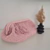Kadın Pembe Kağıt İp Detaylı Hand Made, El Örgüsü Gizli Burslu Çanta,El Çantası, Portföy Kadın Pembe Kağıt İp Detaylı Hand Made, El Örgüsü Gizli Burslu Çanta,El Çantası, Portföy