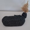 Kadın Siyah Simli Hand Made, El Örgüsü Gizli Burslu Yazlık Clutch Çanta,El Çantası, Portföy Kadın Siyah Simli Hand Made, El Örgüsü Gizli Burslu Yazlık Clutch Çanta,El Çantası, Portföy