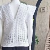 Kadın Beyaz Pamuklu Coton İpten Hand Made El Örgüsü V Yaka Düşük Omuz Düşük Kol Yazlık Bluz Kadın Beyaz Pamuklu Coton İpten Hand Made El Örgüsü V Yaka Düşük Omuz Düşük Kol Yazlık Bluz