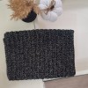 Kadın Siyah Simli İp Hand Made, El Örgüsü Gizli Burslu Yazlık Clutch Çanta,El Çantası, Portföy Kadın Siyah Simli İp Hand Made, El Örgüsü Gizli Burslu Yazlık Clutch Çanta,El Çantası, Portföy