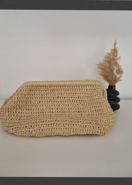 Kadın Bej Gizli Burslu Hand Made, El Örgüsü, Kağıt İpten Yazlık El Çantası, Clutch , Portföy Kadın Bej Gizli Burslu Hand Made, El Örgüsü, Kağıt İpten Yazlık El Çantası, Clutch , Portföy