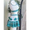 Kadın Beyaz Yeşil Ve Tonları Pamuklu Ip Hand Made El Örgüsü Kolsuz Crop Bluz Kısa Etek Takım Kadın Beyaz Yeşil Ve Tonları Pamuklu Ip Hand Made El Örgüsü Kolsuz Crop Bluz Kısa Etek Takım