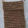 Kadın Altın Rengi Metalik İp Telefon Çantası Hand Made El Örgüsü Kadın Altın Rengi Metalik İp Telefon Çantası Hand Made El Örgüsü
