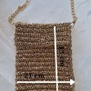Kadın Altın Rengi Metalik İp Telefon Çantası Hand Made El Örgüsü Kadın Altın Rengi Metalik İp Telefon Çantası Hand Made El Örgüsü