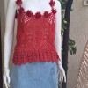 Kadın Pembe Renk El Örgüsü Hand Made Askılı Yazlık Bluz Kadın Pembe Renk El Örgüsü Hand Made Askılı Yazlık Bluz