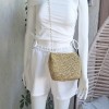 Kadın Altın Rengi Metalik İp Zincir Saplı Çanta Hand Made El Örgüsü Kadın Altın Rengi Metalik İp Zincir Saplı Çanta Hand Made El Örgüsü