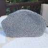 Kadın Gümüş Rengi Metalik İp Burslu Çanta Hand Made El Örgüsü Kadın Gümüş Rengi Metalik İp Burslu Çanta Hand Made El Örgüsü