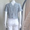 Kadın Gri Renk Örgü Bluz Hand Made Kadın Gri Renk Örgü Bluz Hand Made
