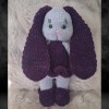 Kadife İp Örgü Amigurumi Mor Tavşan Bebek Oyuncak Kadife İp Örgü Amigurumi Mor Tavşan Bebek Oyuncak