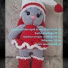 Kadife İp Örgü Amigurumi Kırmızı Tavşan Bebek Oyuncak Kadife İp Örgü Amigurumi Kırmızı Tavşan Bebek Oyuncak