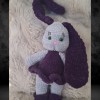 Kadife İp Örgü Amigurumi Mor Tavşan Bebek Oyuncak Kadife İp Örgü Amigurumi Mor Tavşan Bebek Oyuncak