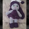 Kadife İp Örgü Amigurumi Mor Tavşan Bebek Oyuncak Kadife İp Örgü Amigurumi Mor Tavşan Bebek Oyuncak