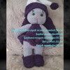 Kadife İp Örgü Amigurumi Mor Tavşan Bebek Oyuncak Kadife İp Örgü Amigurumi Mor Tavşan Bebek Oyuncak