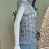 KADIN GRİ RENK FİLE MODEL HAND MADE EL ÖRGÜSÜ PAMUKLU COTON İPTEN V YAKA YAZLIK DÜŞÜK OMUZ BLUZ KADIN GRİ RENK FİLE MODEL HAND MADE EL ÖRGÜSÜ PAMUKLU COTON İPTEN V YAKA YAZLIK DÜŞÜK OMUZ BLUZ