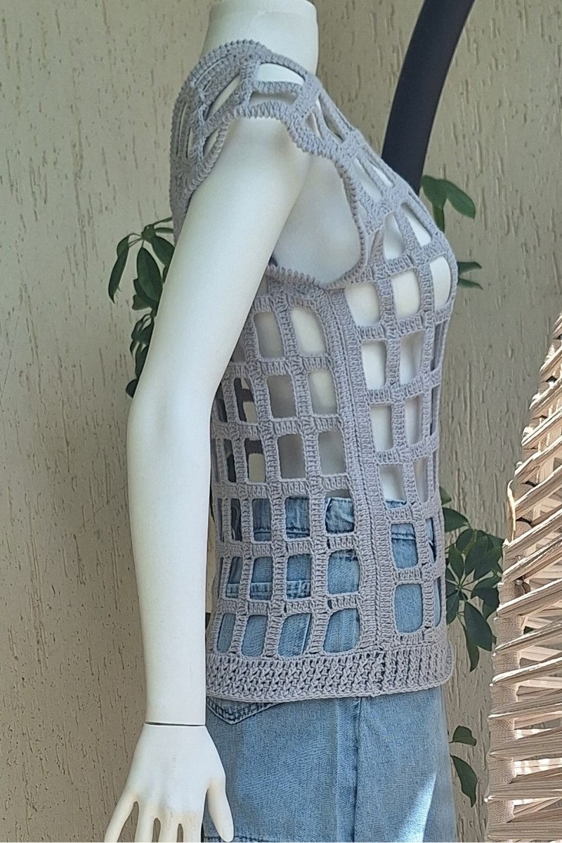 KADIN GRİ RENK FİLE MODEL HAND MADE EL ÖRGÜSÜ PAMUKLU COTON İPTEN V YAKA YAZLIK DÜŞÜK OMUZ BLUZ KADIN GRİ RENK FİLE MODEL HAND MADE EL ÖRGÜSÜ PAMUKLU COTON İPTEN V YAKA YAZLIK DÜŞÜK OMUZ BLUZ