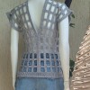 KADIN GRİ RENK FİLE MODEL HAND MADE EL ÖRGÜSÜ PAMUKLU COTON İPTEN V YAKA YAZLIK DÜŞÜK OMUZ BLUZ KADIN GRİ RENK FİLE MODEL HAND MADE EL ÖRGÜSÜ PAMUKLU COTON İPTEN V YAKA YAZLIK DÜŞÜK OMUZ BLUZ