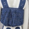 Yazlık Kalın Askılı Kare Yaka Bol Belden Büzgülü Bluz Motif Detaylı Şort Lacivert Takım Yazlık Kalın Askılı Kare Yaka Bol Belden Büzgülü Bluz Motif Detaylı Şort Lacivert Takım