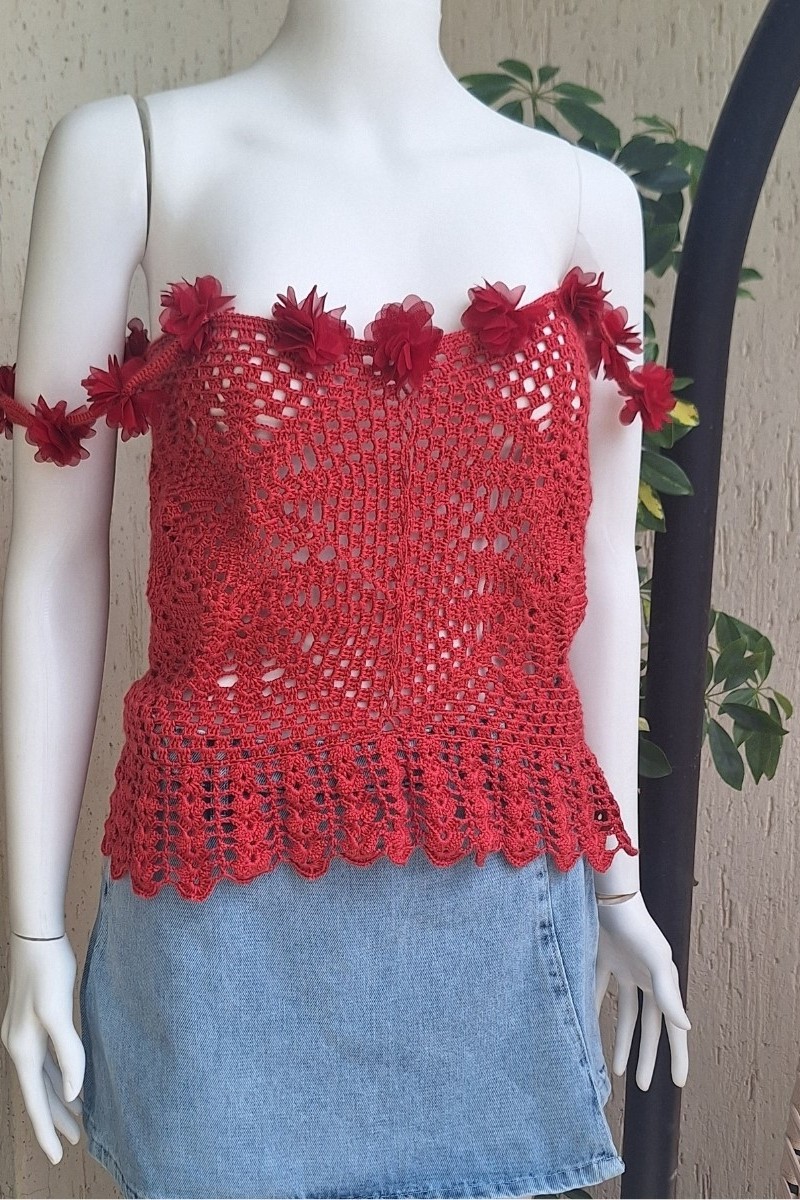KADIN PEMBE RENK EL ÖRGÜSÜ HAND MADE ASKILI YAZLIK BLUZ KADIN PEMBE RENK EL ÖRGÜSÜ HAND MADE ASKILI YAZLIK BLUZ