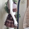 KADIN KAHVERENGİ VE TONLARI RENK PAMUKLU COTON İPTEN HAND MADE EL ÖRGÜSÜ KALIN ASKILI CROP BLUZ KISA ETEKLİ TAKIM KADIN KAHVERENGİ VE TONLARI RENK PAMUKLU COTON İPTEN HAND MADE EL ÖRGÜSÜ KALIN ASKILI CROP BLUZ KISA ETEKLİ TAKIM