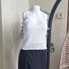 KADIN BEYAZ RENK PAMUKLU İPTEN ASKILI HAND MADE EL ÖRGÜSÜ YAZLIK BLUZ KADIN BEYAZ RENK PAMUKLU İPTEN ASKILI HAND MADE EL ÖRGÜSÜ YAZLIK BLUZ