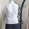 KADIN BEYAZ RENK PAMUKLU İPTEN ASKILI HAND MADE EL ÖRGÜSÜ YAZLIK BLUZ KADIN BEYAZ RENK PAMUKLU İPTEN ASKILI HAND MADE EL ÖRGÜSÜ YAZLIK BLUZ
